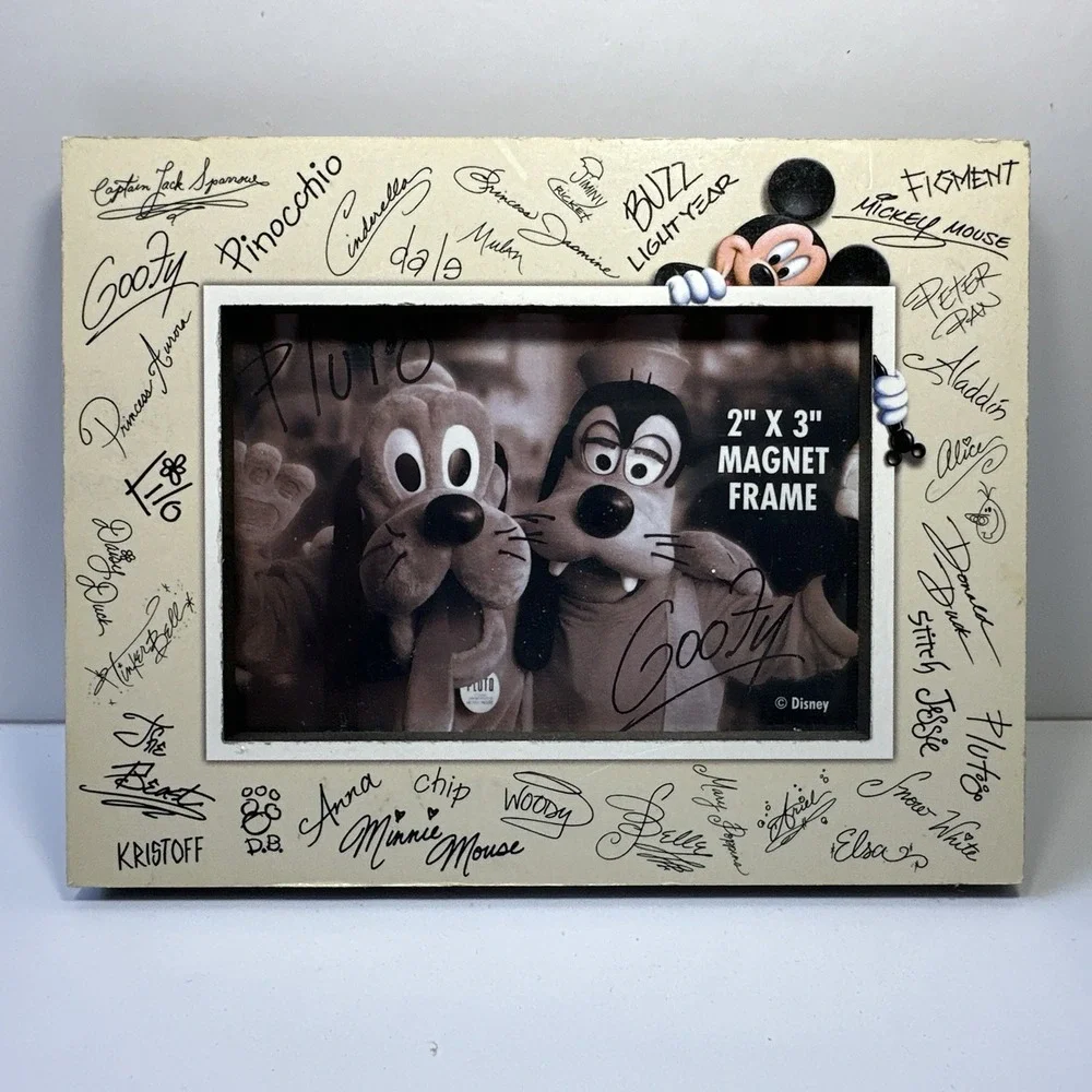 Disney Parks Mickey Mouse & Friends Autograph Photo Frame 2